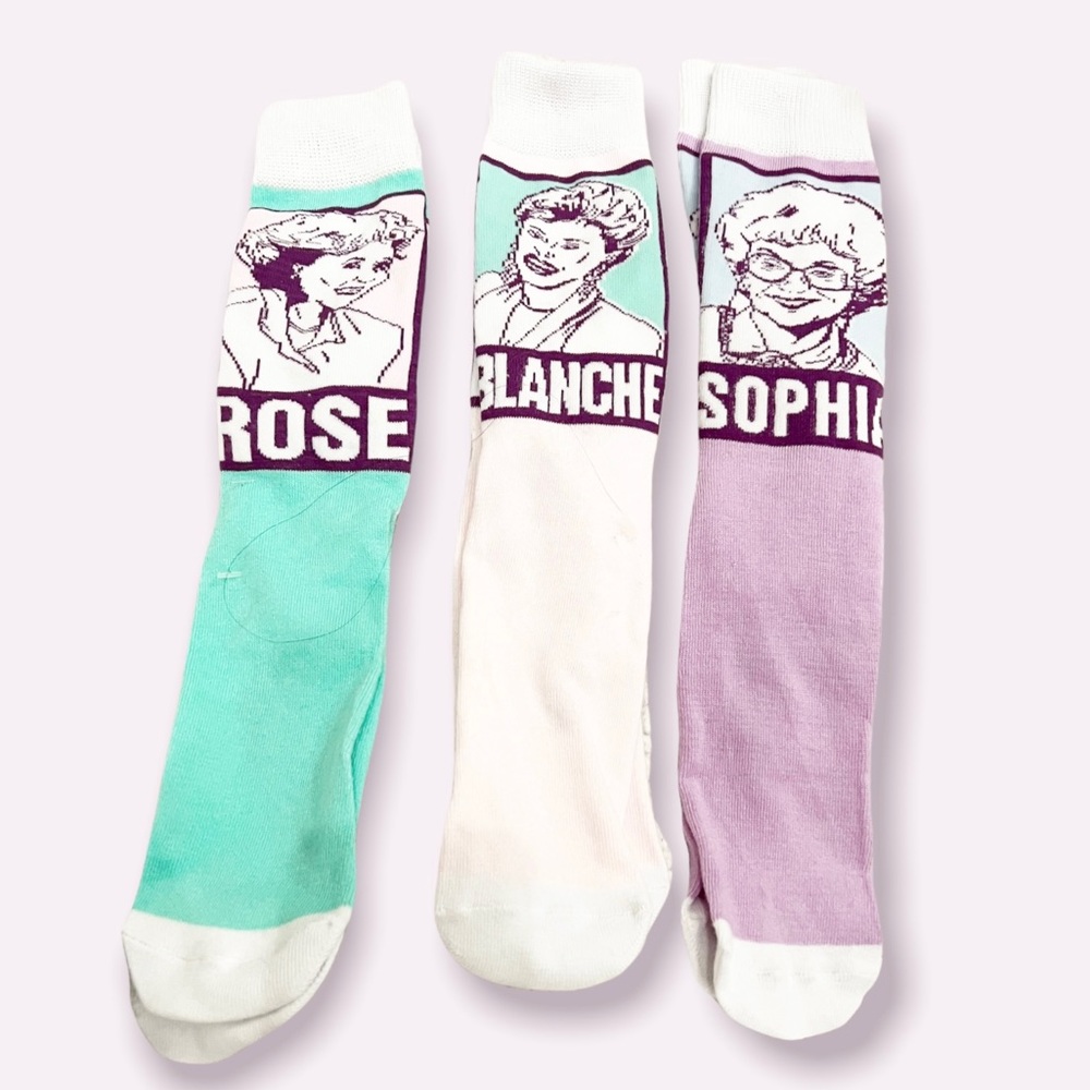 NWOT Golden Girls Socks 3 Pair ABC Studios